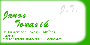 janos tomasik business card